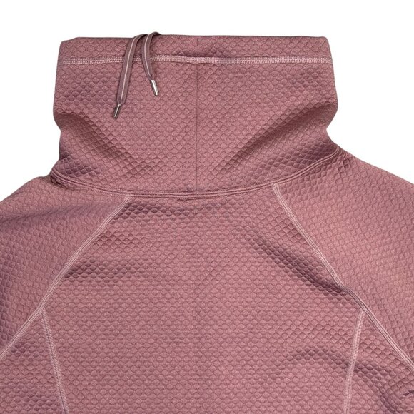 Marmot Annie Quilted Sweatshirt Womens Large Pink Long Sleeve Cowl Neck Pullover - Picture 5 of 10